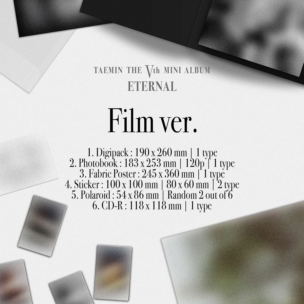 TAEMIN - 5TH MINI ALBUM [ETERNAL] FILM VER. - Image 2