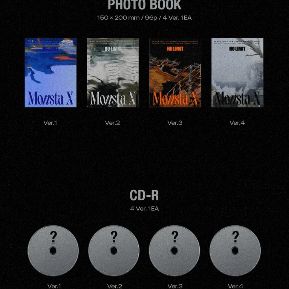 MONSTA X - NO LIMIT (10TH MINI ALBUM) (4 VERSIONS) - Image 3