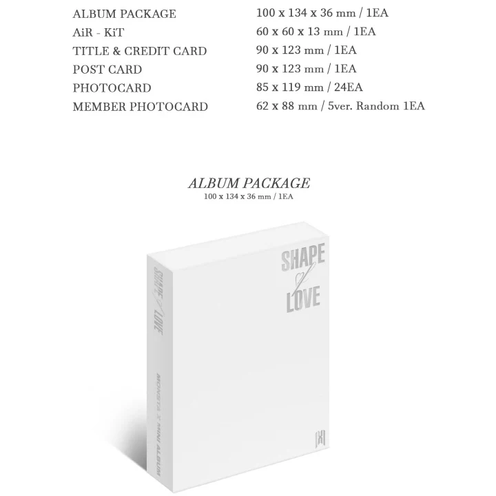 MONSTA X - SHAPE OF LOVE (11TH MINI ALBUM) KIT ALBUM - Image 2