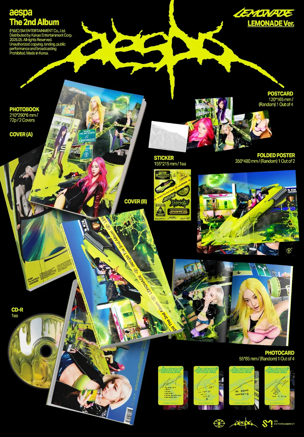 AESPA - 2ND ALBUM [LEMONADE] (LEMONADE VER.) (2 VERSIONS) - Image 2