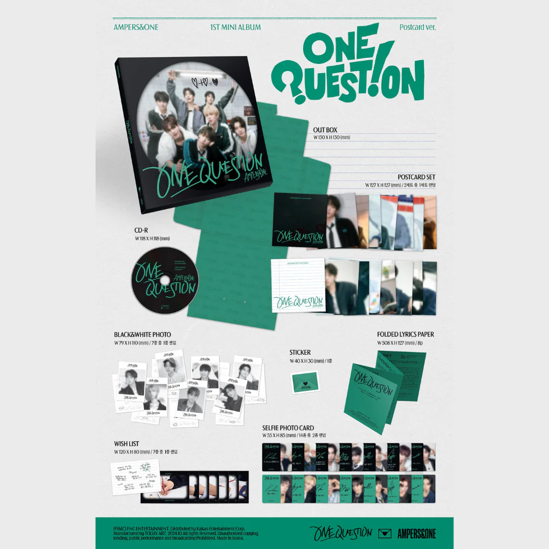 AMPERS&ONE - 1ST MINI ALBUM [ONE QUESTION] (POSTCARD VER.) - Image 2