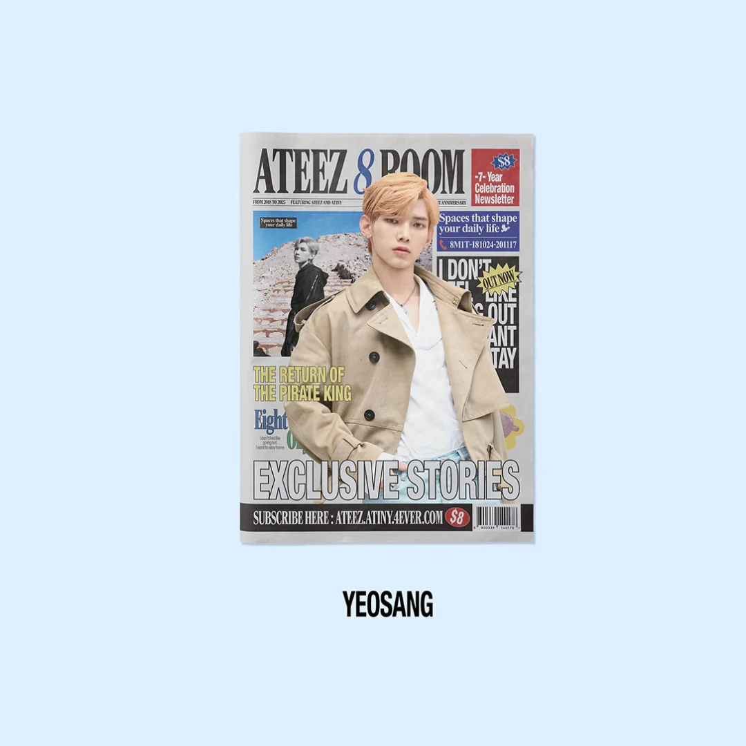 ATEEZ - 8ROOM POP-UP OFFICIAL MERCH - 7-YEAR CELEBRATION NEWSLETTER (8 VERSIONS) - Image 6