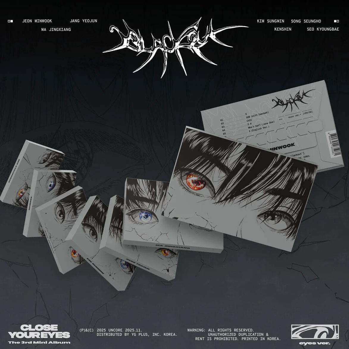CLOSE YOUR EYES - THE 3RD MINI ALBUM [BLACKOUT] (EYES VER.) (7 VERSIONS)