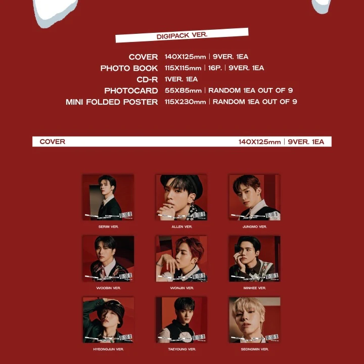 CRAVITY - [SUN SEEKER] (6TH MINI ALBUM) DIGIPACK VER. (9 VERSIONS) - Image 2