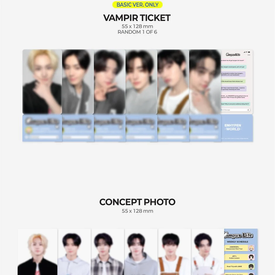 ENHYPEN - WORLD COUPON CARD COLLECTION (CAMPUS LIFE BASIC VER.) - Image 4