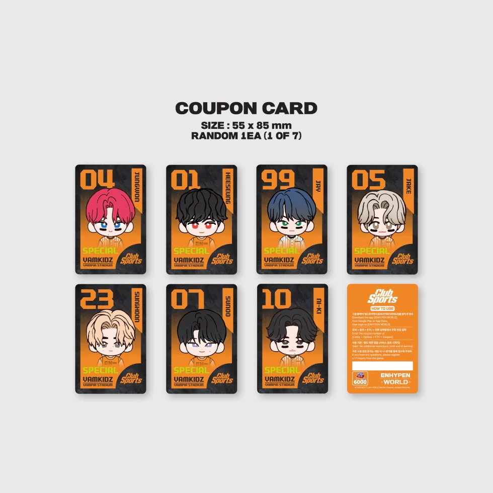 ENHYPEN - WORLD COUPON CARD COLLECTION (CLUB SPORTS SPECIAL VER.) - Image 6