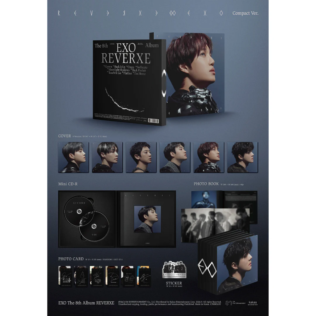 EXO - 8TH FULL ALBUM [REVERXE] (COMPACT VER.) (6 VERSIONS) - Image 2