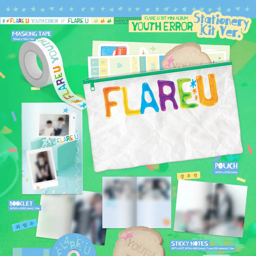 FLARE U - 1ST MINI ALBUM [YOUTH ERROR] STATIONERY KIT VER. - Image 2