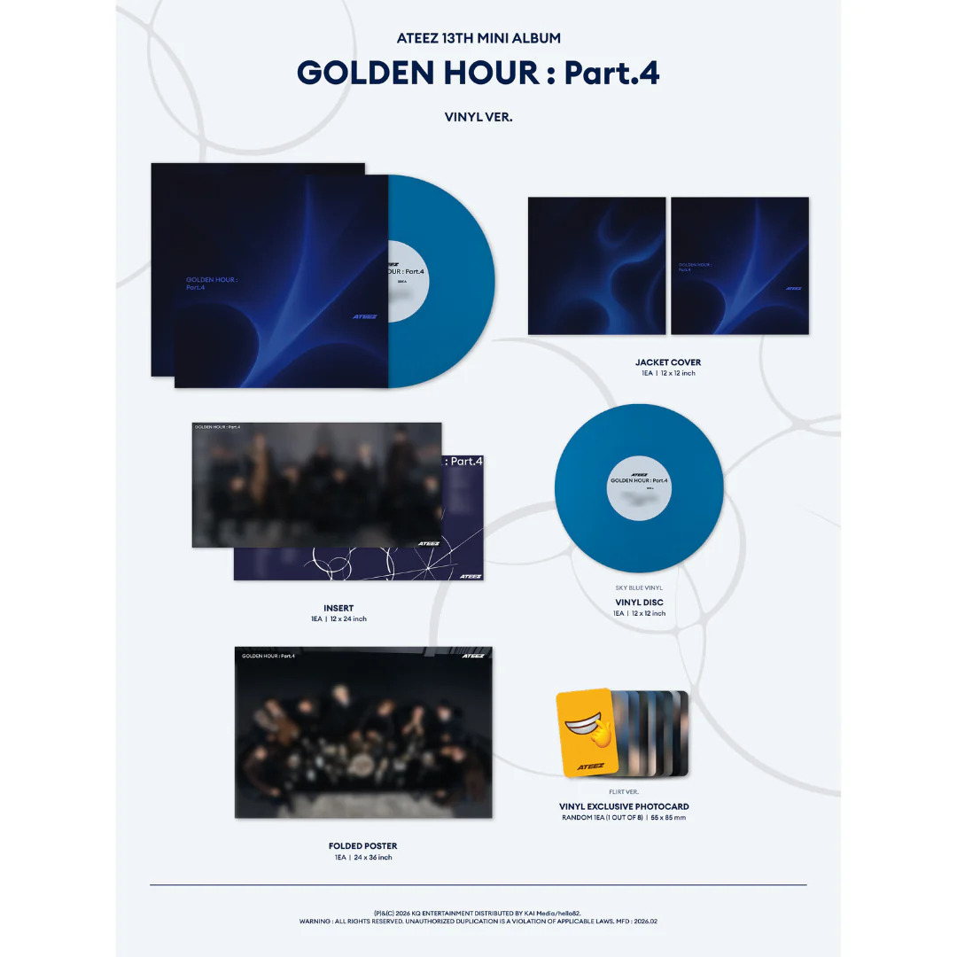 [HELLO82] [POP-UP EXCLUSIVE] ATEEZ - GOLDEN HOUR : PART.4 VINYL - Image 2