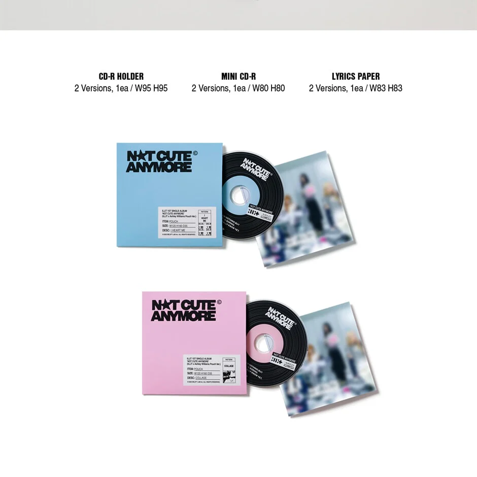 ILLIT - 1ST SINGLE ALBUM [NOT CUTE ANYMORE] (ILLIT X ASHLEY WILLIAMS POUCH VER.) (2 VERSIONS) - Image 6