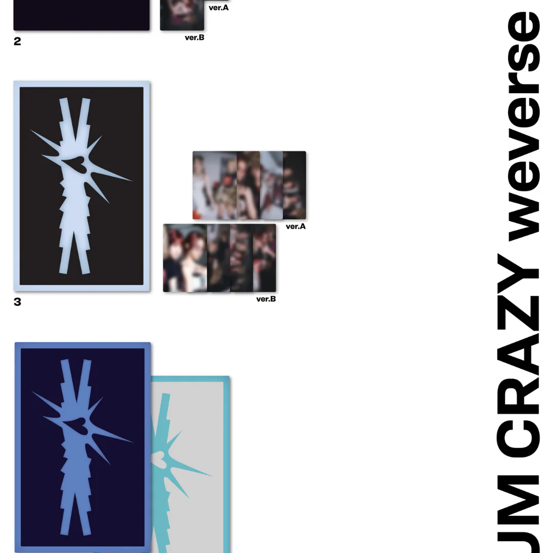 LE SSERAFIM - 4TH MINI ALBUM 'CRAZY' (WEVERSE VER.) (2 VERSIONS) - Image 5