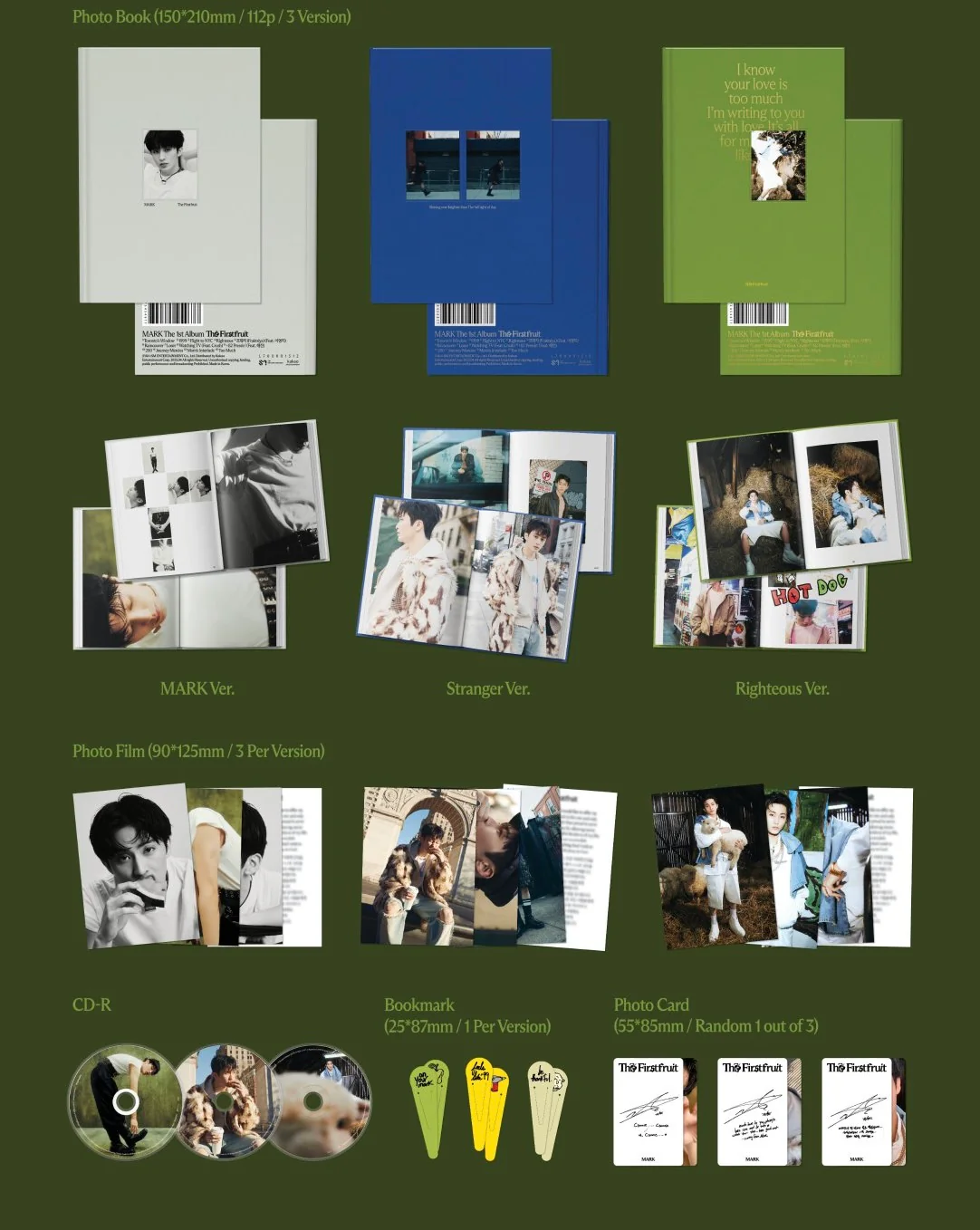 MARK - 1ST ALBUM [THE FIRSTFRUIT] (PHOTOBOOK VER.) (3 VERSIONS) - Image 2