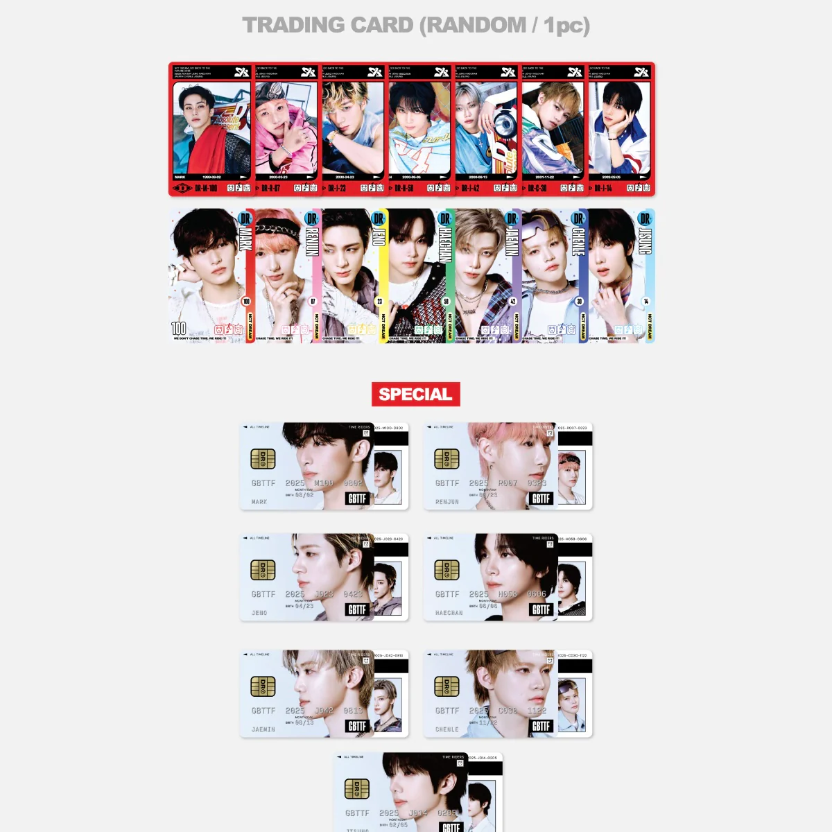 NCT DREAM- 2025 NCT DREAM POP-UP [TIME RIDERS] (RANDOM TRADING CARD SET (TIME ver.) - Image 2
