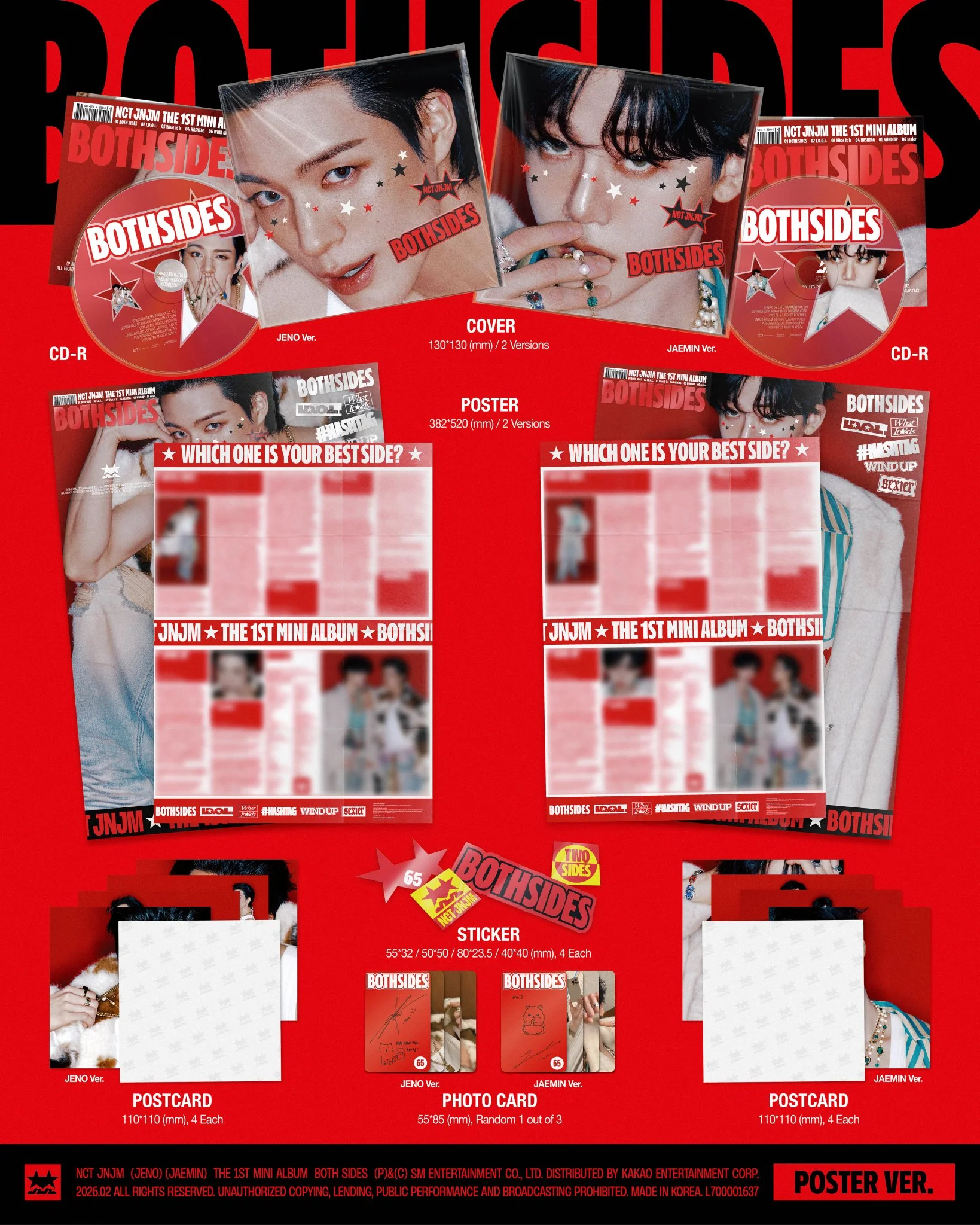 NCT JNJM - 1ST MINI ALBUM [BOTH SIDES] (POSTER VER.) (2 VERSIONS) - Image 2