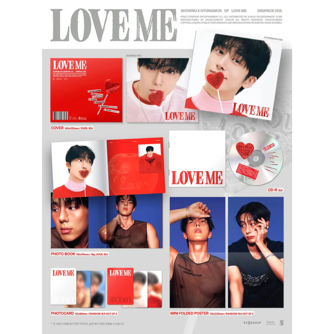 SHOWNU X HYUNGWON - EP [LOVE ME] (DIGIPACK VER.) (2 VERSIONS) - Image 4