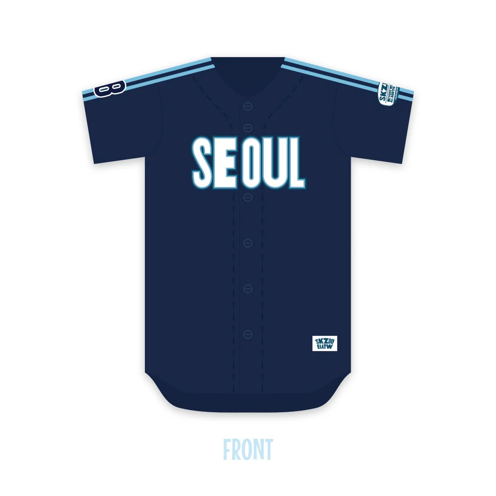 (PRE-ORDER) STRAY KIDS - BASEBALL JERSEY SEOUL Ver. - SKZOO EVERYWHERE ALL AROUND THE WORLD - Image 2