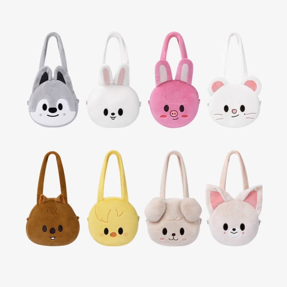 (PRE-ORDER) STRAY KIDS - SKZOO FACE SHOULDER BAG - SKZOO EVERYWHERE ALL AROUND THE WORLD (8 VERSIONS)