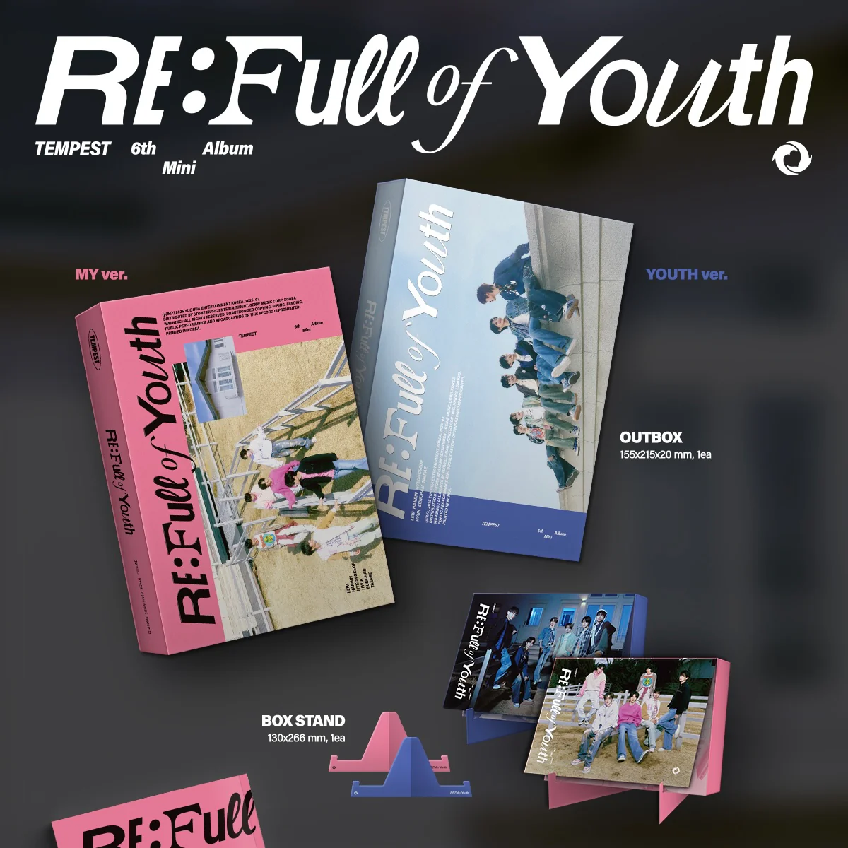 TEMPEST - 6TH MINI ALBUM [RE: FULL OF YOUTH] (3 VERSIONS) - Image 2