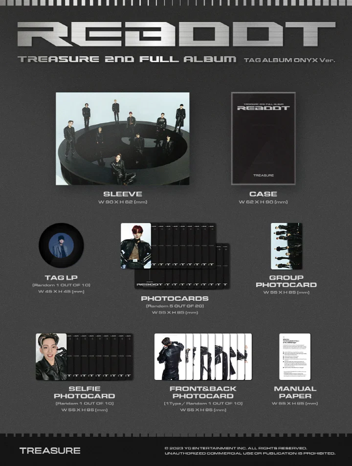 TREASURE - 2ND FULL ALBUM [REBOOT] YG TAG ALBUM (4 VERSIONS) - Image 6