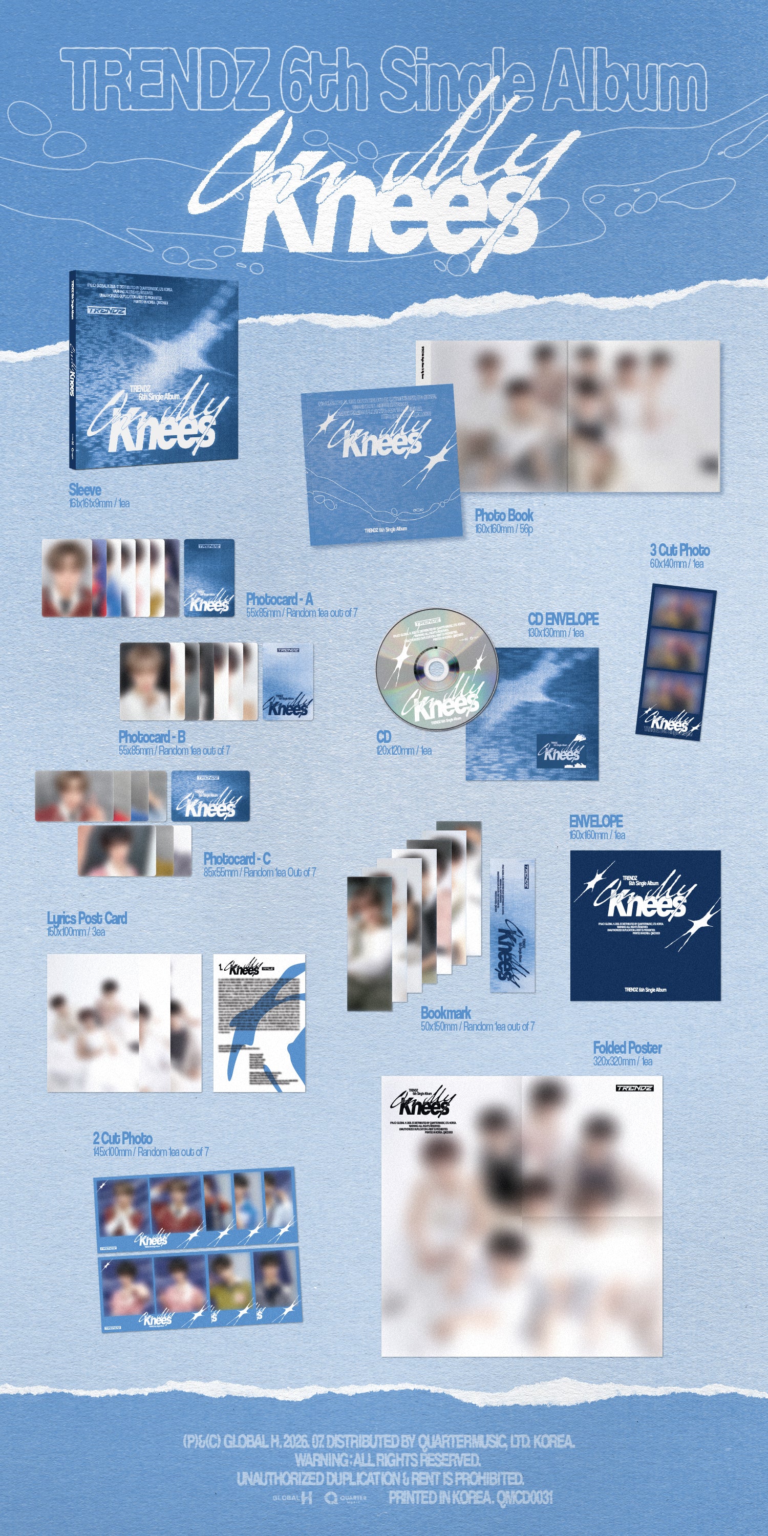 (PRE-ORDER) TRENDZ - 6TH SINGLE ALBUM [ON MY KNEES] - Image 2