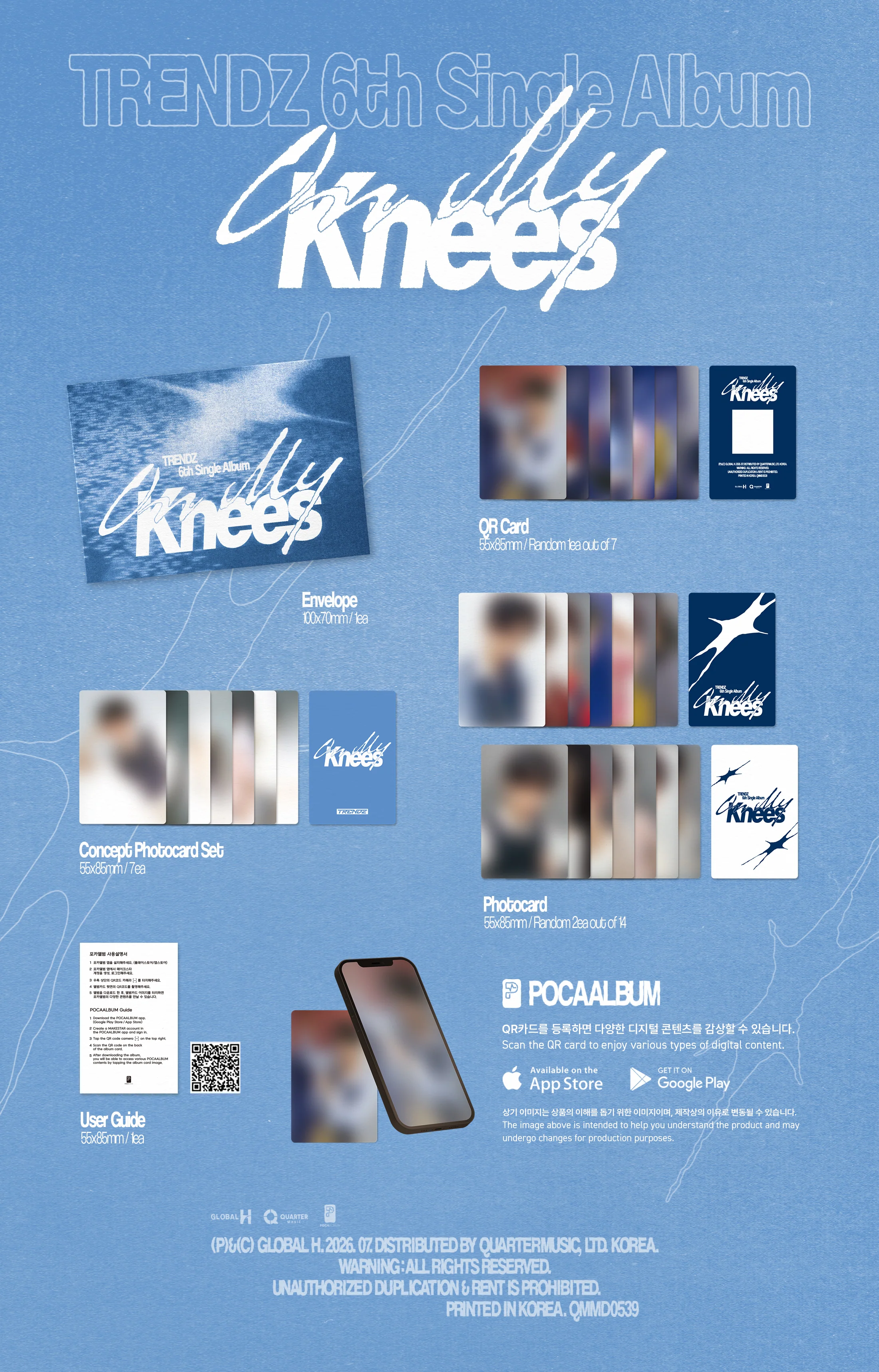 (PRE-ORDER) TRENDZ - 6TH SINGLE ALBUM [ON MY KNEES] POCAALBUM - Image 2
