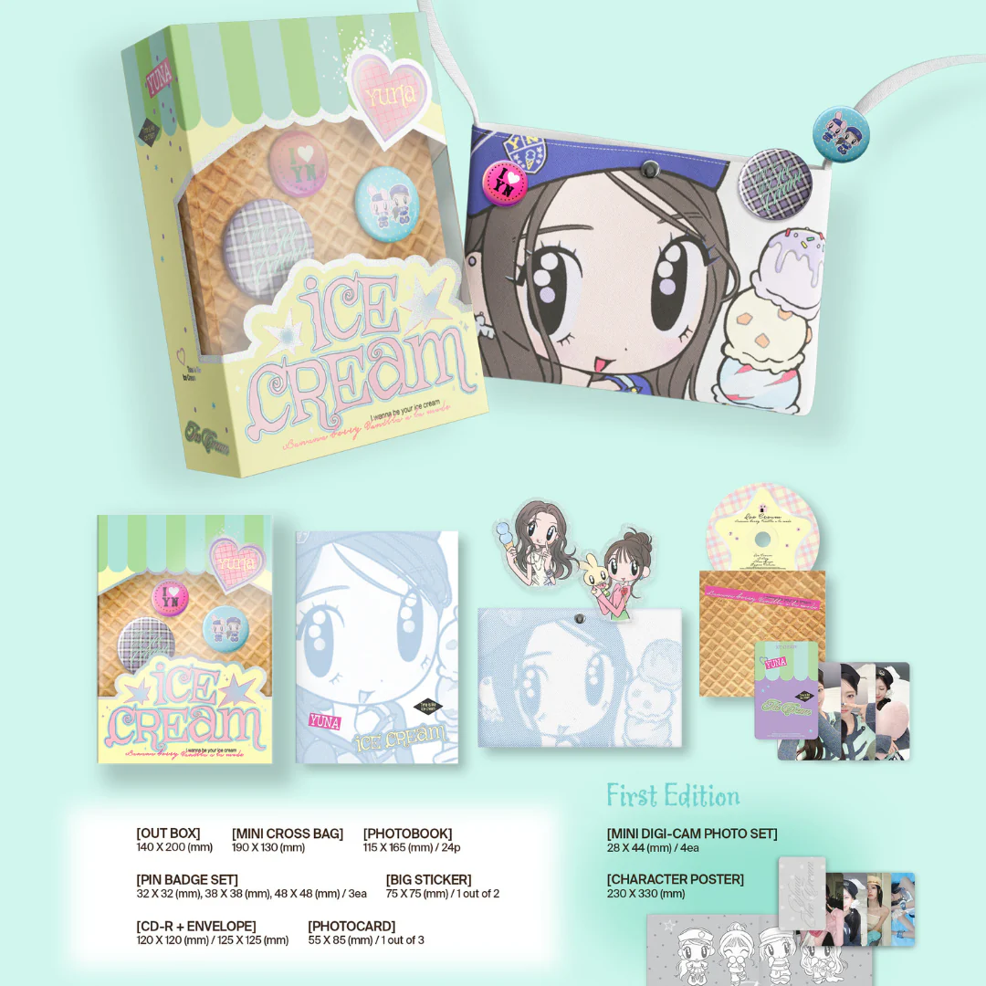 YUNA (ITZY) - 1ST MINI ALBUM [ICE CREAM] MINI BAG VER. (MD VER.) - Image 2