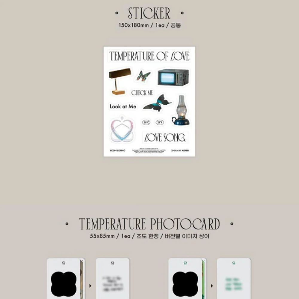 YOON JI SUNG - TEMPERATURE OF LOVE (2ND MINI ALBUM) (2 VERSIONS) - Image 7